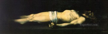 Jean Jacques Henner Painting - Jesús en la tumba desnudo Jean Jacques Henner